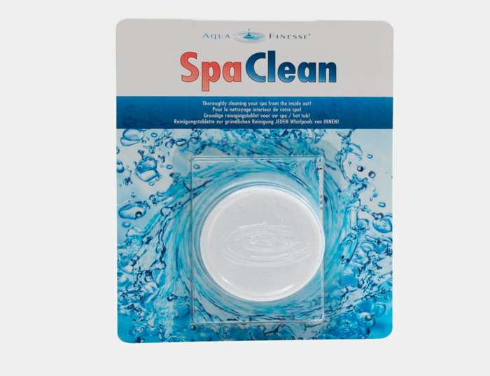 Le "Spa Clean" pastilles d'Aquafinesse nettoie en profondeur la tuyauterie de votre spa pour enlever le biofilm.
