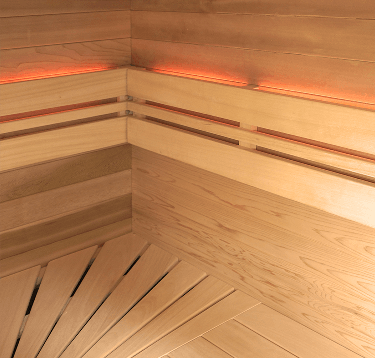 Sauna Eccolo il est équipé de la chromothérapie afin de profiter de la chaleur du sauna dans une ambiance de zenitude.