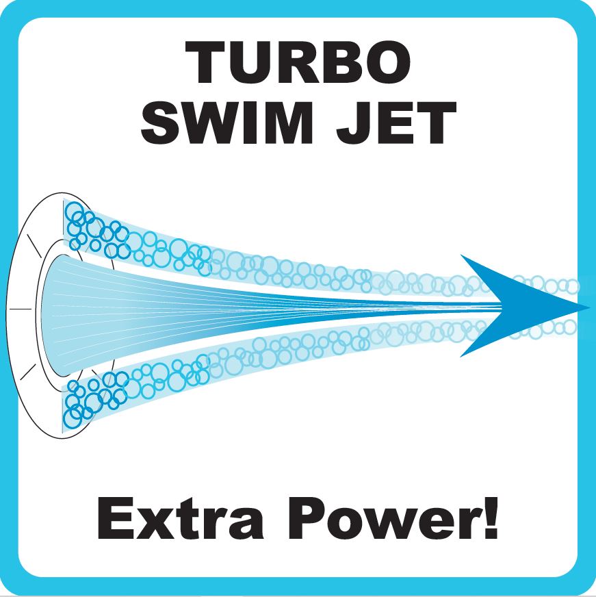 Jet de nage à contre courant de la marque passion spa avec une optimisation avec l'effet venturi