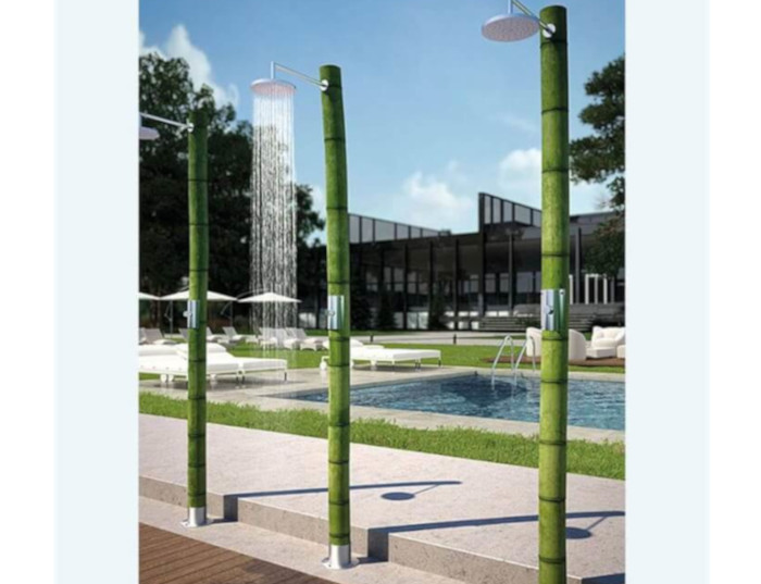Douche bambou, peut-être installé en intérieur et extérieur. Cette vous permettra de mettre en valeur votre espace bien-être, piscine, sauna, spa, spa de nage et hammam. Elle existe en 3 coloris différents