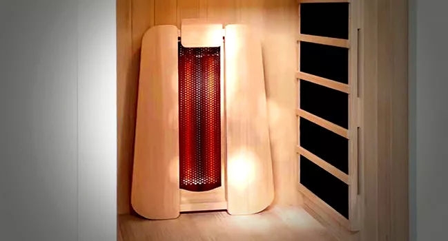 Sauna intérieur saulo 1 personne, équipé du dosseret avec infrarouge