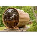 sauna panorama extérieur pour profiter de votre séance de bien-être autour de la nature.